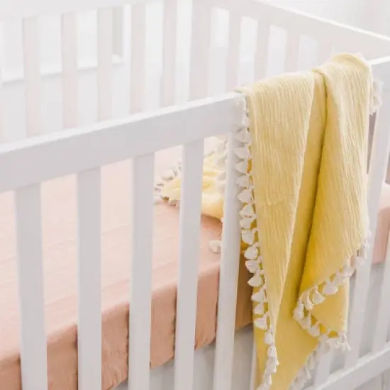 Crane Baby Cotton Muslin Fitted Crib Sheet image {4}