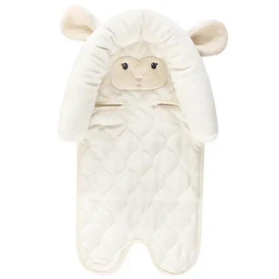 Hudson Baby Infant Girl Car Seat Insert and Strap Covers, Lamb, One Size image {1}