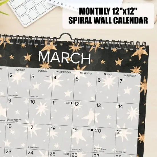 Willow Creek Press 12"x12" 2026 Starry Night Spiral Wall Calendar image {3}