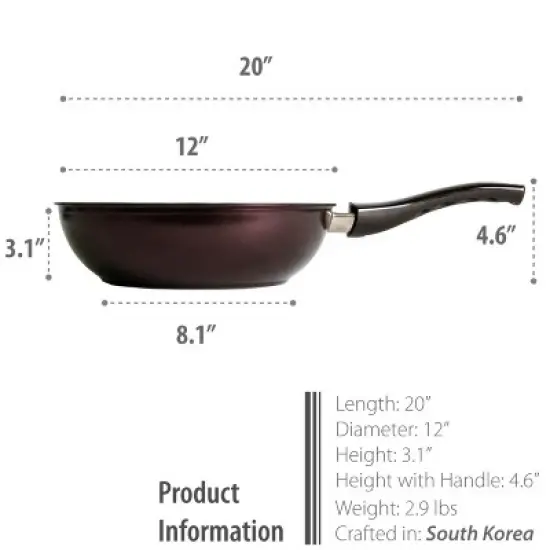 TECHEF Blooming Flower - 12" Nonstick Wok/Stir-Fry Pan image {4}