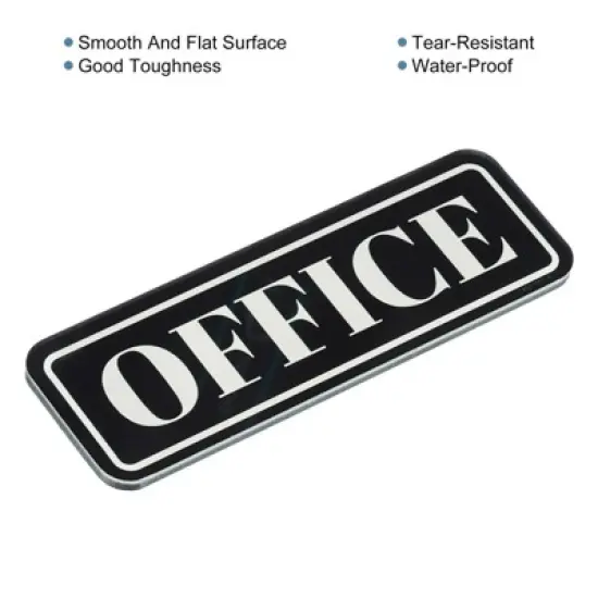 Unique Bargains Acrylic Self-Adhesive Flat Waterproof Business Office Sign image {3}
