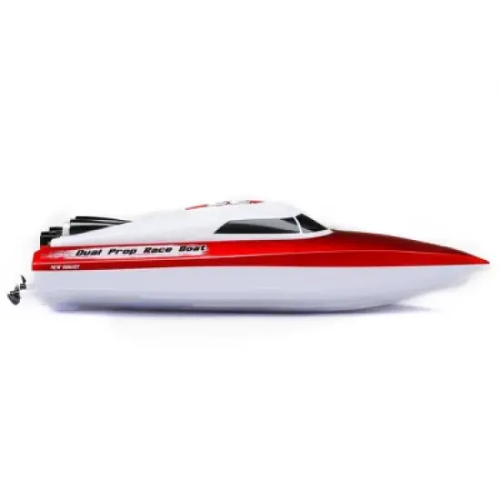 New Bright RC 20" Dual Propeller Speed Boat: 2.4 GHz Remote Control Toy, Outdoor Use, Rechargeable with USB image {2}