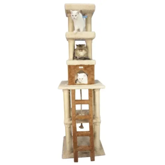 Armarkat Multi-Level Real Wood Cat Tower X8303 Cat Tree In Beige image {1}
