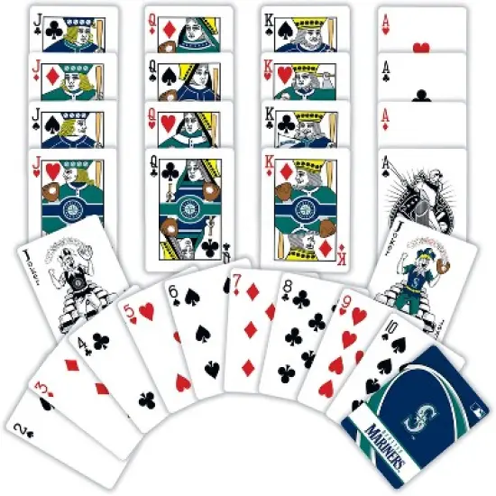 MasterPieces Officially Licensed MLB Seattle Mariners Playing Cards - 54 Card Deck for Adults image {2}