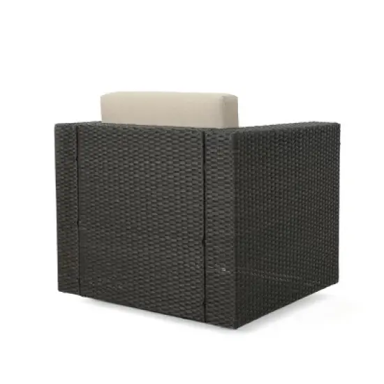 Wicker Outdoor Furniture Swivel Chairs with Cushion, Modern Patio Accent Chair for Porch, Garden or Balcony-Maison Boucle image {6}