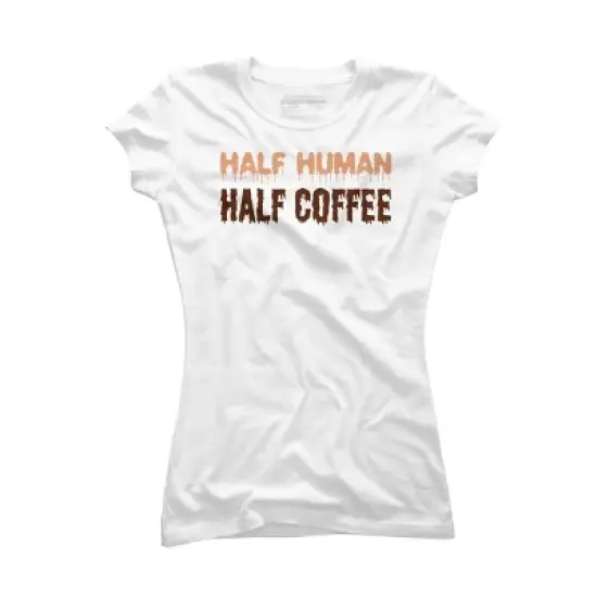 Junior's Design By Humans Funny Halloween Costume For Coffee Addicts By TeeShirtMadness T-Shirt image {4}