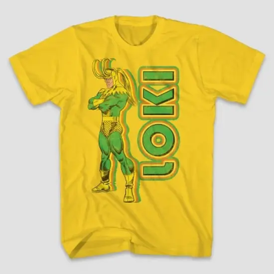 Men's Marvel Loki Short Sleeve Graphic T-Shirt - Gold XXL image {1}