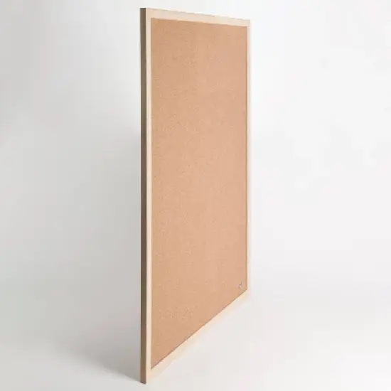 U Brands 23"x35" Birch Wood Frame Bulletin Board image {3}