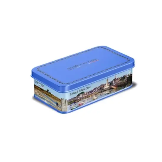 Straight from France Salted Butter Caramels with French Sea Salt, Gourmet Toffees in Brittany Themed Gift Tin 7 Oz image {7}