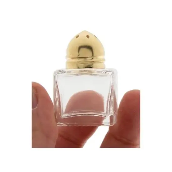 Winco Square Shakers with Brass Top, 0.5 oz - Pack of 12 image {2}