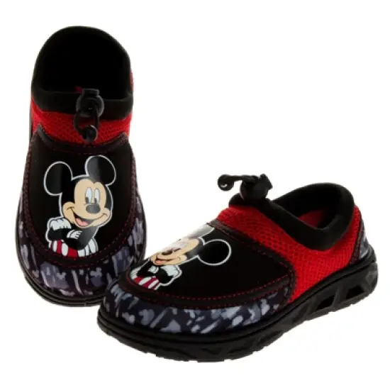 Disney Mickey Mouse Boys Water Shoes - Pool Aqua Socks for Kids- Sandals Bungee Slip On Waterproof Beach Slides Quick Dry (Toddler/Little Kid) image {1}