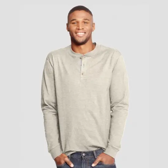 Hanes Men's Long Sleeve Beefy Henley Shirt image {7}