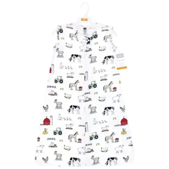 Hudson Baby Cotton Sleeveless Wearable Sleeping Bag, Sack, Blanket, Farm image {1}