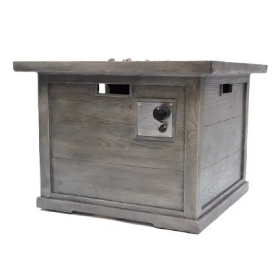 GDFStudio Ellesmere Outdoor 40,000 BTU Lightweight Concrete Square Fire Pit image {8}