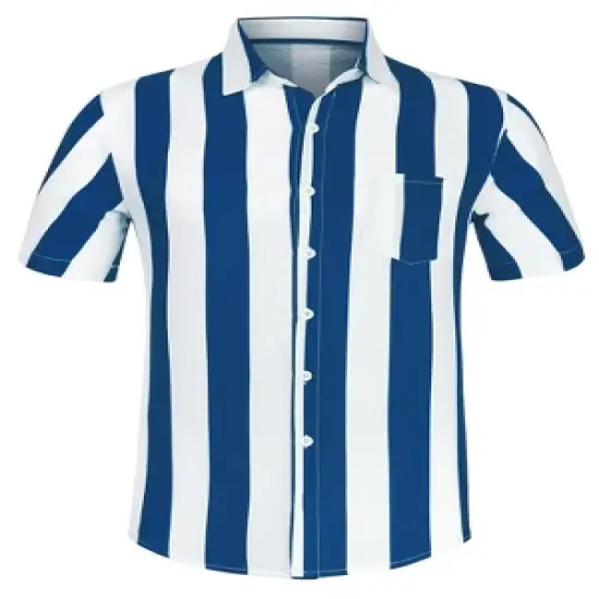 Lars Amadeus Men's Summer Irregular Printed Camp Collar Short Sleeves Button Down Hawaiian Shirt image {8}