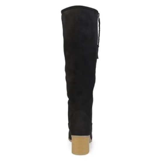Journee Collection Womens Sanora Wide Calf Stacked Heel Riding Boots image {2}