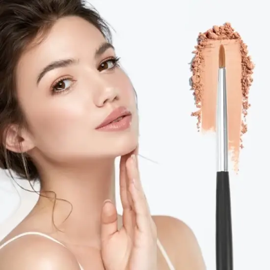 Unique Bargains Eyeliner Lip Makeup Brushes and Sets Black 3 Pcs image {5}