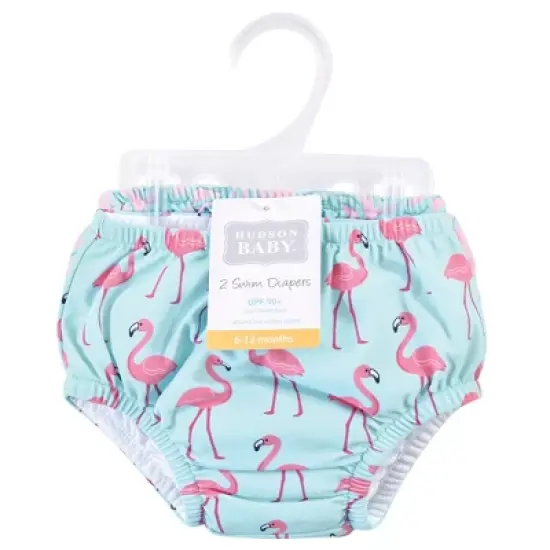 Hudson Baby Infant and Toddler Girl Swim Diapers, Flamingos image {1}