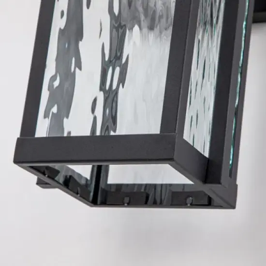 LLHZSY 14 1/2" Modern LED Outdoor Wall Light Fixture with Clear Glass for Post Exterior House Porch Yard Patio image {6}