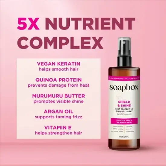 Soapbox Shield and Shine Heat Protectant Spray - 8 fl oz image {8}