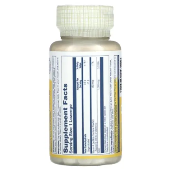 SOLARAY High Potency Biotin 1000 mcg | Natural Orange Juice Flavor | Healthy Hair, Skin & Nails Support | 100 Lozenges image {1}