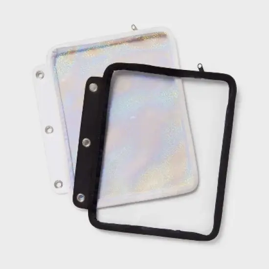 3 Ring Tablet Zip Pouch Solid Clear - up&up&trade; image {2}