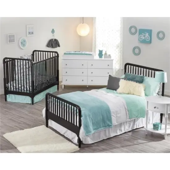 Little Seeds Rowan Valley Laren Oval 1 Drawer Nightstand with Wood Legs, White image {1}