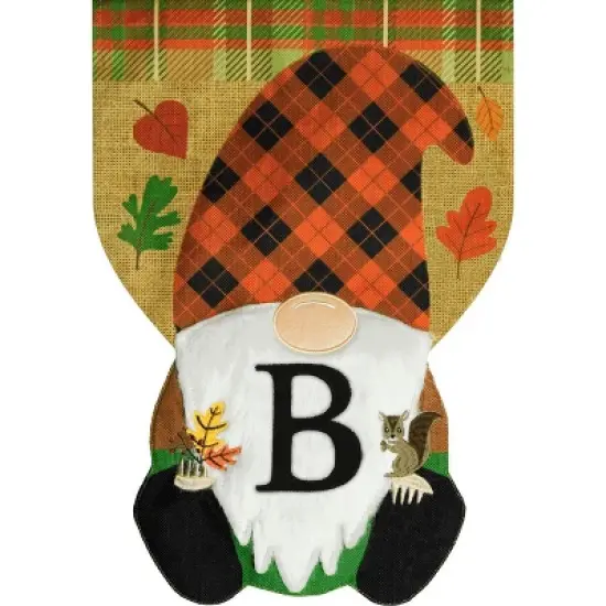 Briarwood Lane Fall Garden Flag 12x18 For Outdoor Fall Gnome Burlap Monogram Letter B For Fall Garden Flag Flags For Outside image {4}