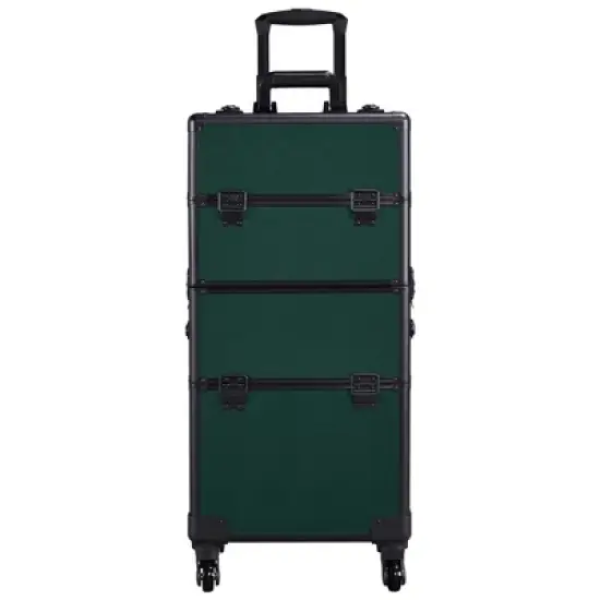 Yaheetech 3 in 1 Aluminum Cosmetic Case Professional Makeup Train Case image {8}