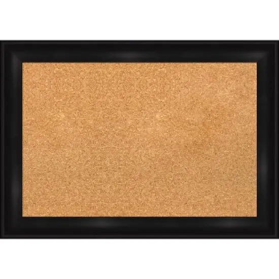 Amanti Art Grand Black Narrow Framed Corkboard, Natural Cork image {10}