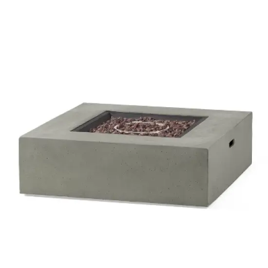 40 Inch Square Outdoor Fire Table with 50,000 BTU and Smooth Concrete Design image {8}