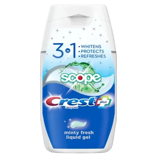 Crest Complete Plus Scope 3-In-1 Whitening Liquid Gel Toothpaste 4.6 oz image {8}