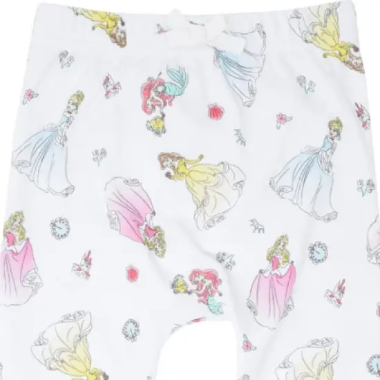 Disney Princess Belle Aurora Cinderella Baby Girls 3 Pack Pants Newborn to Infant image {7}