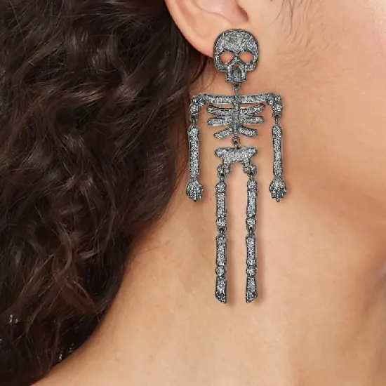Sugarfix by Baublebar Halloween Skeleton Earrings - Gray image {1}
