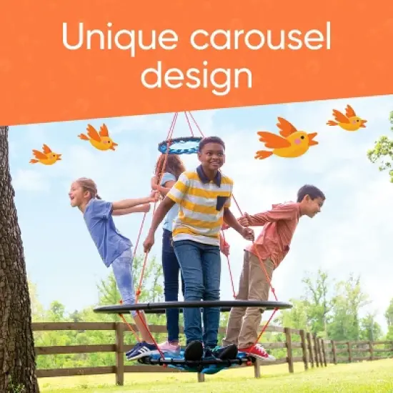 HearthSong Large Vortex Spinning Ring Swing for Multiple Kids image {4}