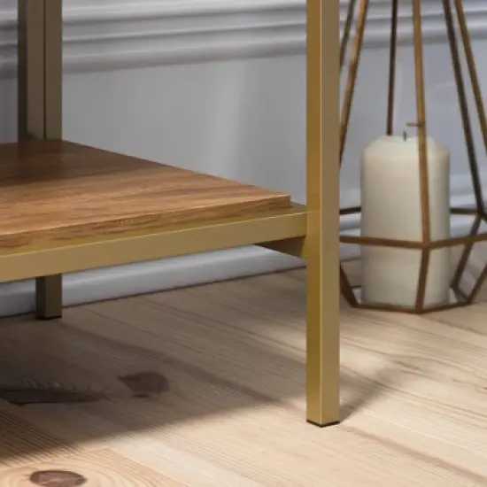 70.88" 5 Shelves International Lux Metal Frame Bookcase Sindoori Mango - Sauder image {4}