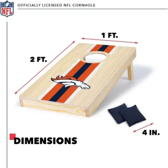 NFL Denver Broncos 1'x2' Wood Cornhole Set image {4}