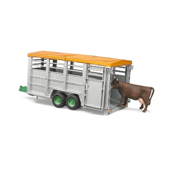 Bruder Livestock Trailer with 1 Cow image {4}