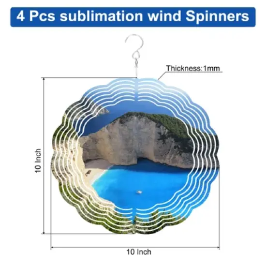 Unique Bargains Aluminum 3D Shape Waterproof Flexible Wind Chimes image {1}