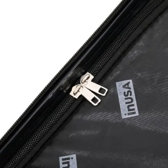 InUSA Drip Lightweight Hardside Medium Checked Spinner Suitcase - Blue image {15}