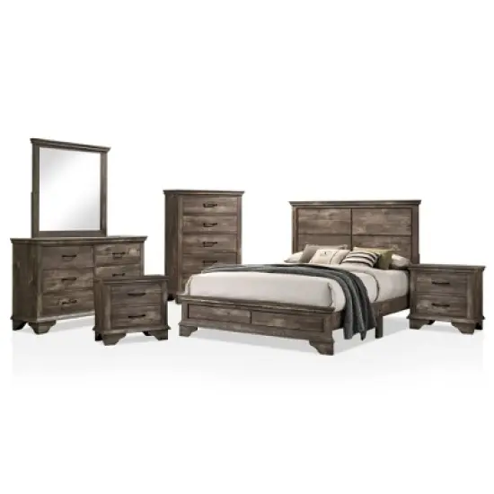 6pc Jacobia Rustic Bedroom Set Gray - HOMES: Inside + Out image {10}