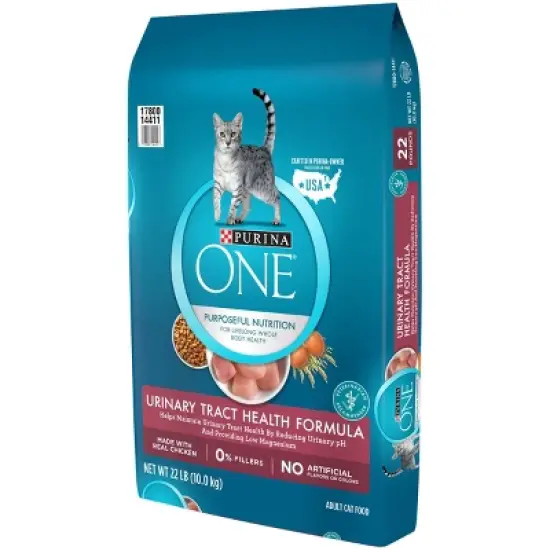 Purina ONE Urinary Tract Health Chicken Flavored Dry Cat Food - 22lbs image {5}