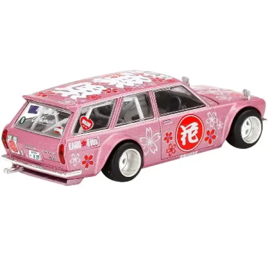 1971 Datsun 510 Wagon RHD "Hanami V1" Pink Met. w/Graphics "Kaido House" Special 1/64 Diecast Model Car by True Scale Miniatures image {2}