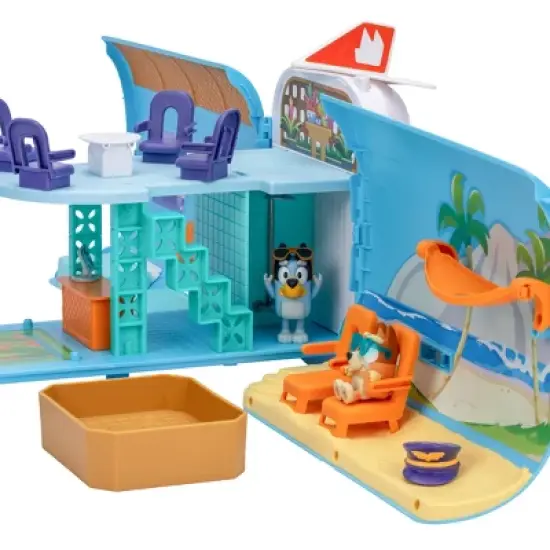 Bluey 3-in-1 Airplane Playset: Sound Effects & Multiple Activities, Includes Figures, Educational Creative Thinking image {14}
