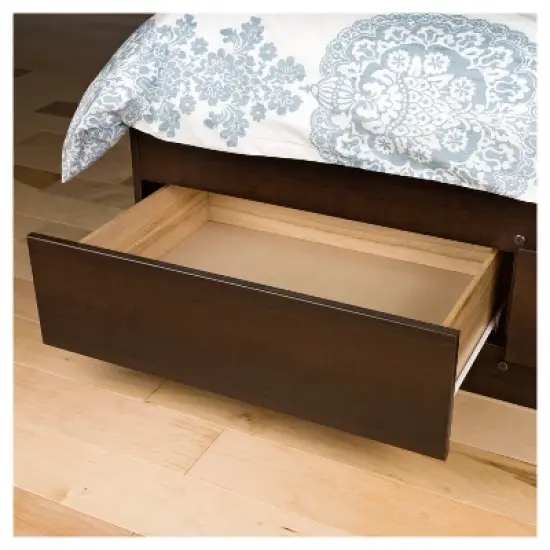 3 drawer Platform Storage Bed - Twin XL - Espresso - Prepac image {3}