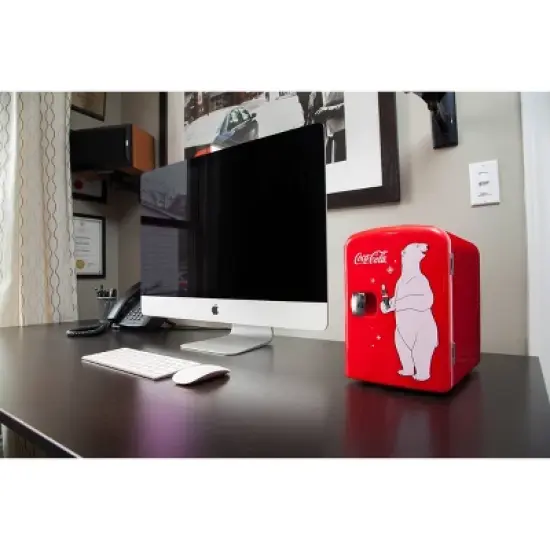 Coca-Cola Polar Bear 4L Cooler/Warmer 12V DC 110V AC Mini Fridge - Red image {5}