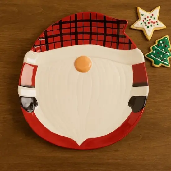 Gallerie II Plaid Gnome 3D Large Cookie Plate image {1}