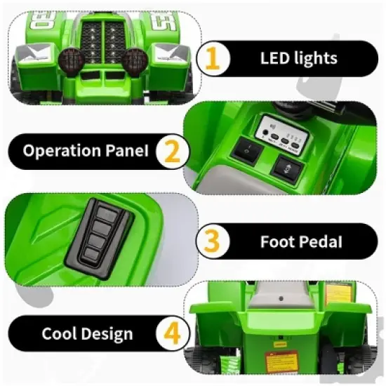 6V Kids Ride On Electric ATV, Ride Car with LED Headlights image {5}