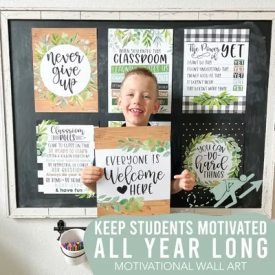 Hadley Designs Boho Farmhouse Growth Mindset Classroom Decor Posters, Set of 9 image {4}