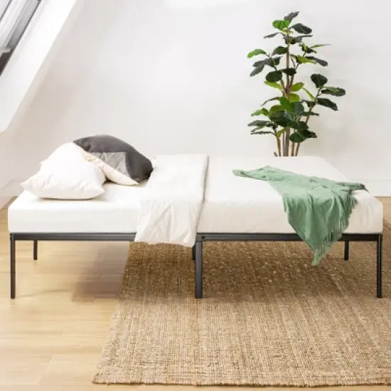 14" Classic Metal Platform Bed Frame Black - Mellow image {1}